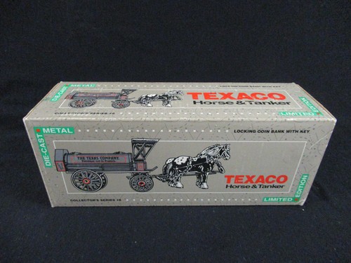 Texaco Horse & Tanker Die-Cast Bank : Early 1900s Vehicle Replica by ERTL, 1991 - Picture 3 of 10