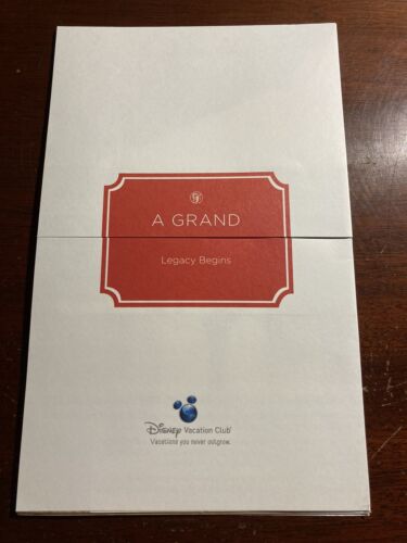 A Grand Legacy Begins Disney Vacation Club Brochure Florida FL - Picture 1 of 2
