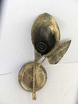 Applique Parete Classica Ferro Battuto Verde Oro Tulipano E14