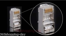 100PCS/LOT AMP High Quality Crystal shielded modular CAT6 RJ45 Plug Connector
