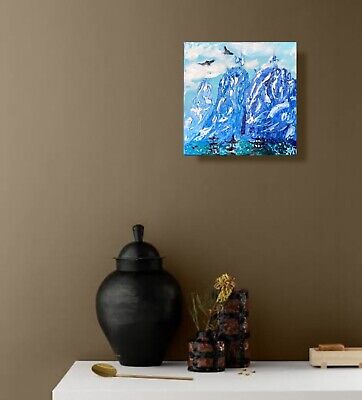 Comprar Pintura China De Montaña Original Smoky Mountain Pared Arte Azul Por Margarysusa
