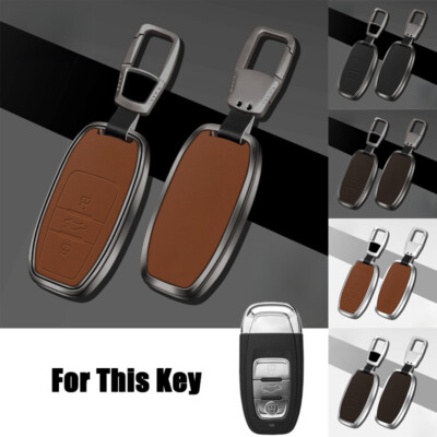 Zinc Alloy Leather Car Key Case Cover For Audi Q5 A3 A4 S4 S6 A5 TT RS A6 A7 A8