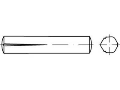 100 x Passkerbstifte ISO 8745 Stahl 8 x 60 VES, CAB FASTENING