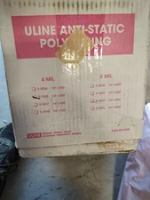 NEW Partial Roll +/- 450ft Uline S-1538 Pink Anti-Static Poly Tubing 12"W 4 mil