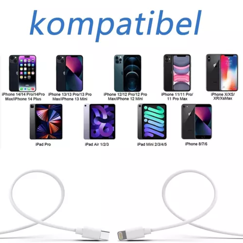 3X Original Apple Ladekabel IPhone USB C 20 W für IPad Adapter 7 8 X 11 12 13 14 - Bild 4 von 14