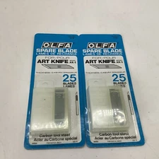 OLFA Spare Blades 25 Pack For Art Knife (AK-1) Carbon Tool Steel Pack Of 2 (50)