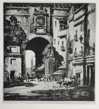 A Gateway of Seville by Sidney Tushingham - Antique Print 1928