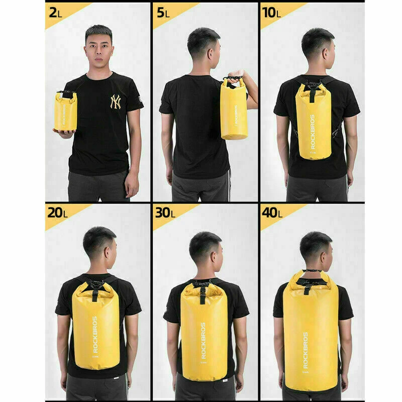 ROCKBROS 40L Bolso de Hombro Exterior Camping Senderismo Mochila Impermeable Bolsas Redondas Foto 4 de 4