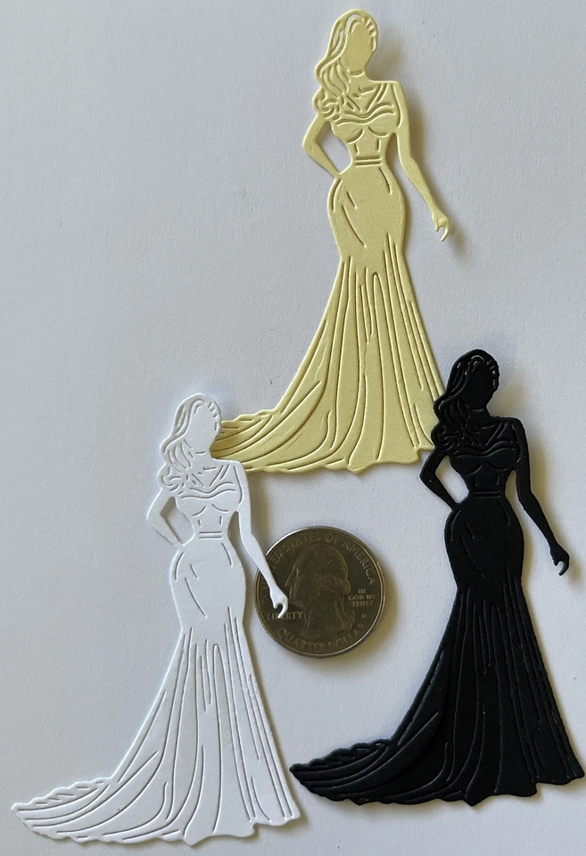 HERMOSA PAREJA DE BODAS Troquelada (6 piezas) Casada •Anuncio•Invitación •Celebrar Foto 4 de 4