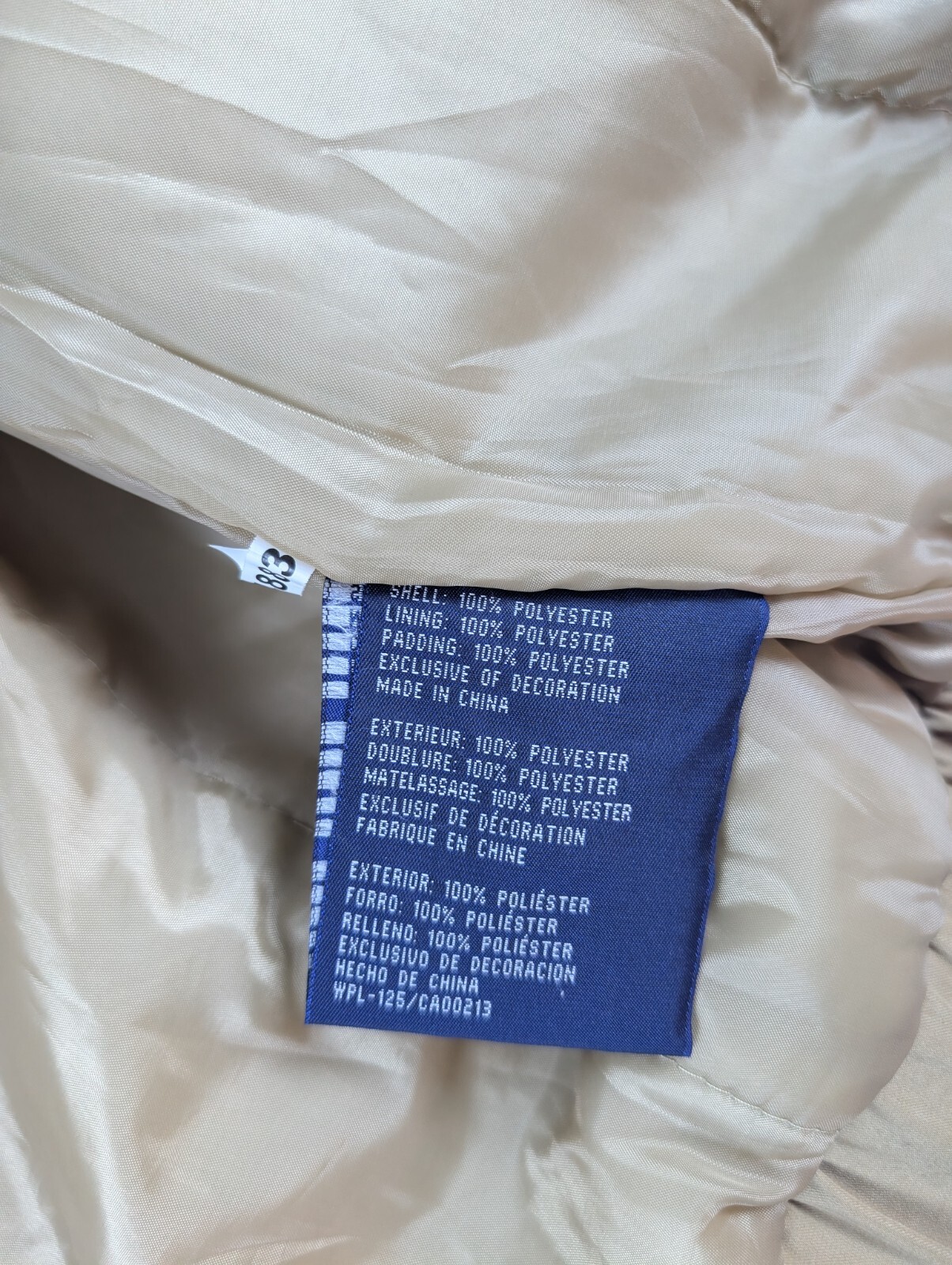 Chaps Khaki Size Large Soft Shell Jacket Lined Fu… - image 4