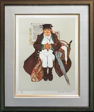 NORMAN ROCKWELL "MUGGLETON'S STAGECOACH" 1976 | SIGNED PRINT | FRAMED | GALLART