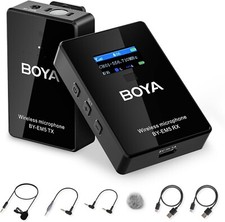 48-Channel UHF Wireless Lavalier Microphone LCD Screen Howling Suppression