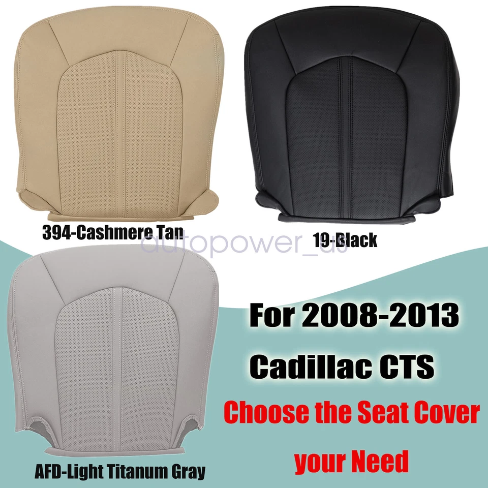 For 2008-2013 Cadillac CTS Front Side Driver/Passenger Bottom Leather Seat Cover Foto 2 de 4