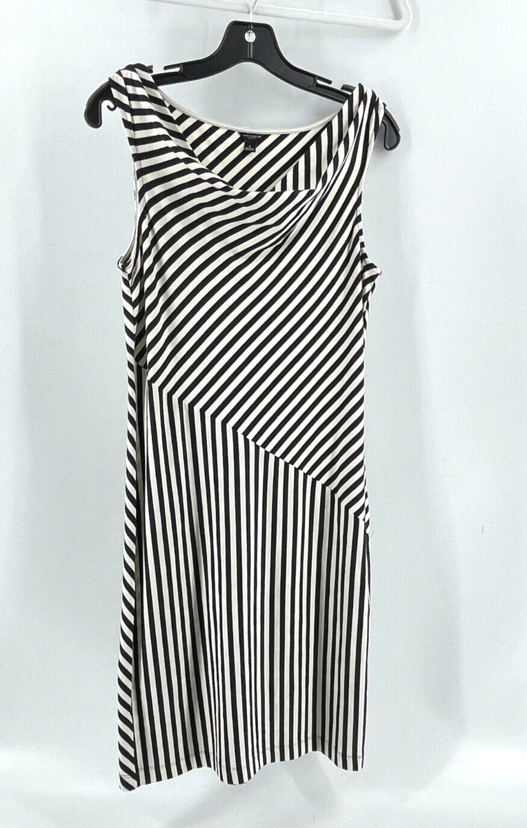 Ann Taylor Black White Diagonal Striped Sleeveless A Line Casual Dress Size S | eBay Ann Taylor Black White Diagonal Striped Sleeveless A Line Casual Dress Size S | eBay