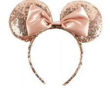 Rose Gold Minnie Mouse ears headband- Holiday Minnie- Disneyland-Disney HANDMADE