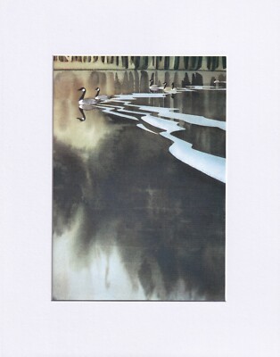 8X10'' White Matted Print Art Painting Picture Bev Doolittle: Smooth Ride 1973
