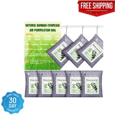 8 Pack Nature Fresh Bamboo Charcoal Air Purifying Bags Activated Odor Absorber,