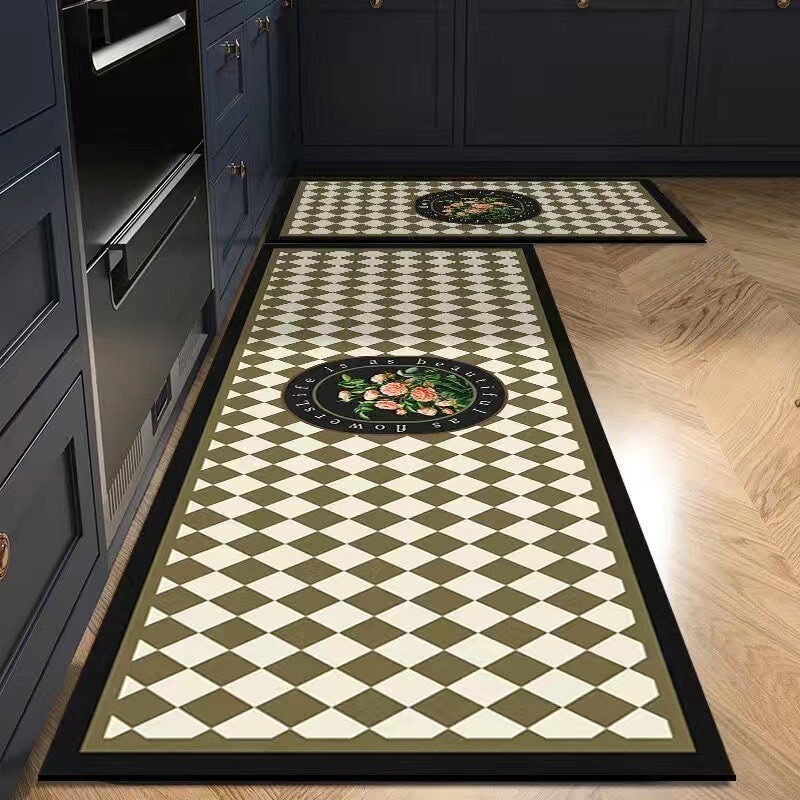 Kitchen Mat Carpet Rug Absorbent Printed Kitchen Rugs Non-Slip Floor ...