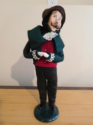 (87) Byers Choice Caroler - 1995 Man w/ Mustache Caroler - 13 1/2''