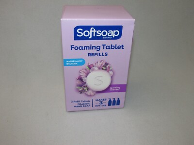 New Sealed Box!! Softsoap Foaming Tablet Refills * 3 Tablets * Lavender