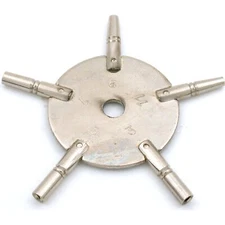 5 Prong Pocket Watch Key Clockmakers Winder Sz 3-11 Winding Tool
