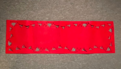 Jingle and Joy Tischläufer rot rechteckig Weihnachten 35 x 121 cm