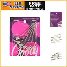 Lightweight Aluminum Sectioning Clips, 6 Ct - Ideal for Curling & Straightening