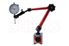 220Lbs Magnetic Base Holder w/Speed Set Fine Adjustment + 1" Dial Indicator P]