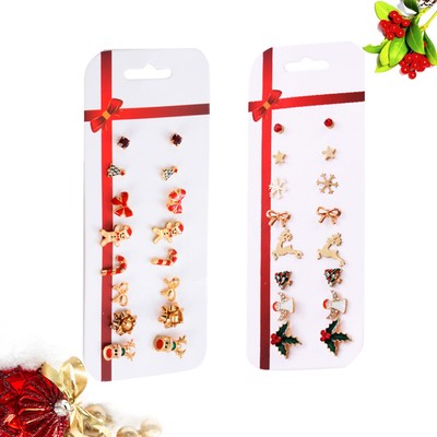  2 Satz Exquisite Weihnachtsstile Ohrringe Chic Ohrstecker Schmuck Zubehör für