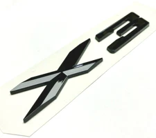 1PCS NEW For X3 CAR REAR TRUNK NAMEPLATE EMBLEM BADGE DECAL (Gloss BLACK)