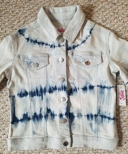 Justice NEW with Tags Youth Girls Tie Dye Denim Light Wash Jacket Youth Size 10 - Picture 11 of 12