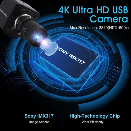 ELP 4K USB Webcam with 5-50mm Varifocal Lens IMX317 Mini HD USB Camera for PC - Picture 5 of 8