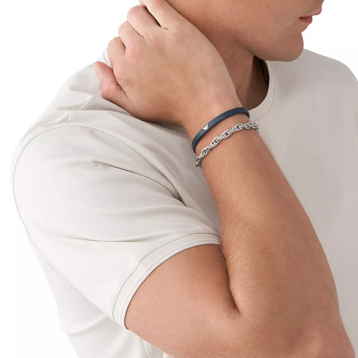 Emporio Armani Heritage Bracelet Silver | Mainline Menswear United States