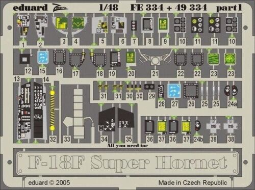 eduard 49334 x 1/48 Aircraft- F-18F Super Hornet Interior for Hasegawa - Picture 2 of 4