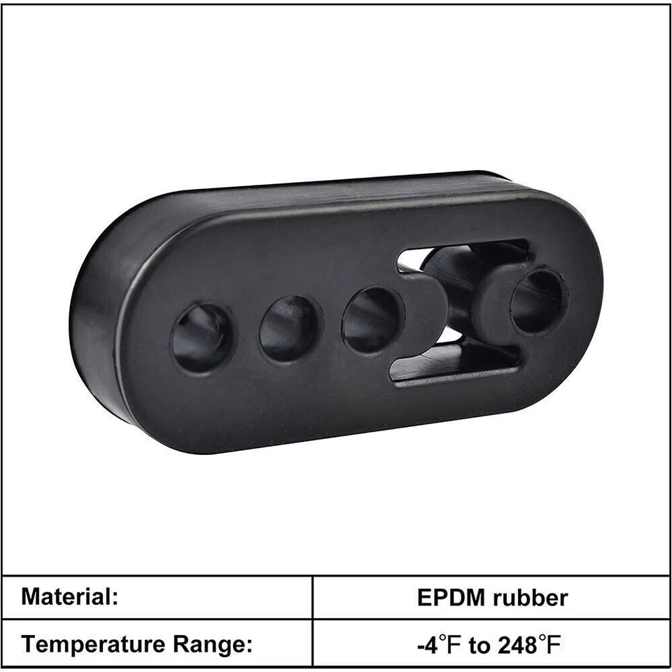 4Pcs Exhaust Hanger Rubber Adjustable Insulator Bushing Mount 4 Holes Universal Foto 2 de 4