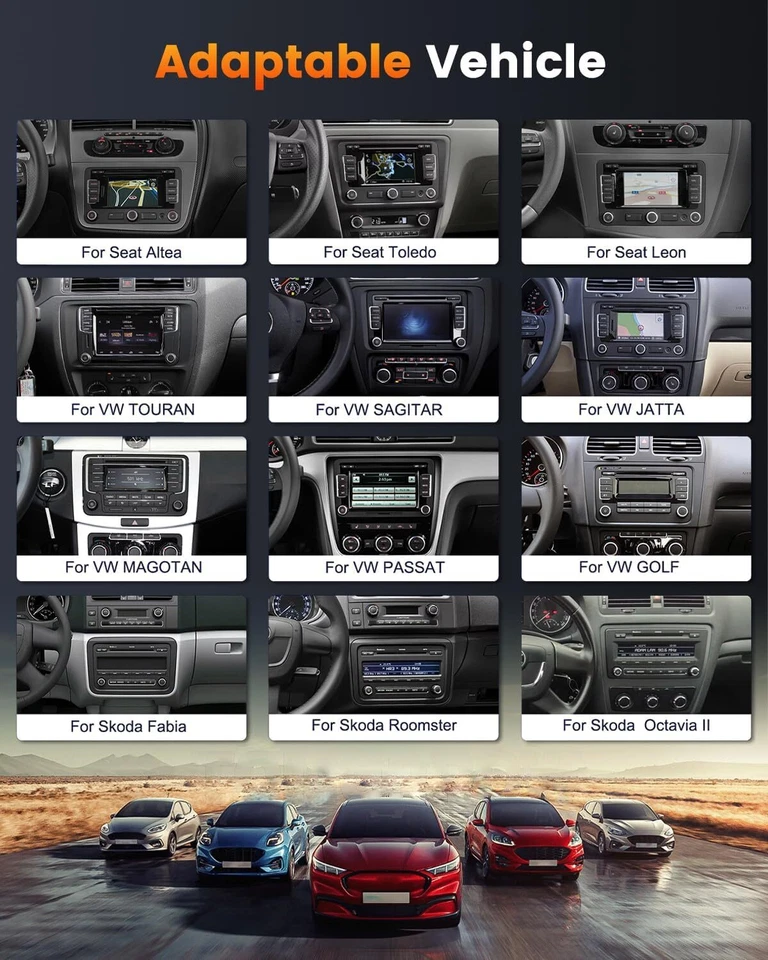 9" Android 13 CarPlay Car Stereo Radio GPS for VW Golf 5 MK5 MK6 Jetta Passat CC Foto 4 de 4