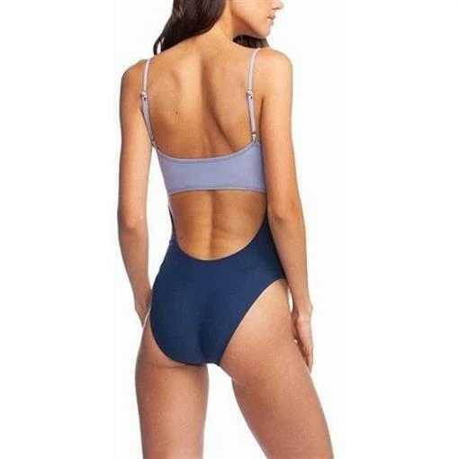 Traje de baño para mujer BCBGeneration 241447 recortado de una pieza azul talla pequeña Foto 2 de 2