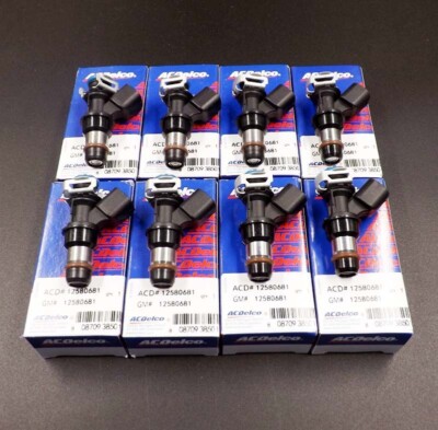 8 SET ACDelco 12580681 Fuel Injector 217-1621 2004-10 Chevy GMC 5.3/6.0/6.2