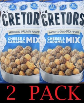 2x G.H. Cretors Handcrafted Small-Batch Popcorn Cheese & Caramel Mix 7.5 oz 2 PK
