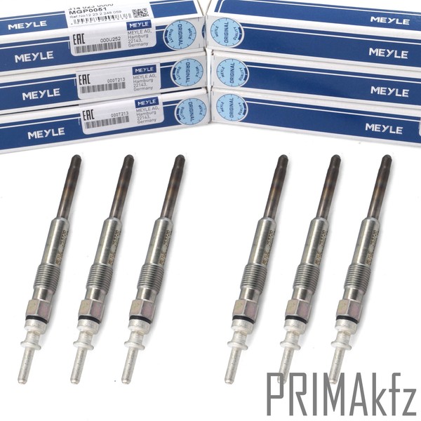 6X Meyle GlüHkerze GlüHkerzen FüR BMW 3Er E46 330D 5Er E39 525D 530D 7Er E38 X5-image