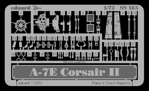 Eduard SS185 1:72 Vought A-7E Corsair II to be used with Italeri