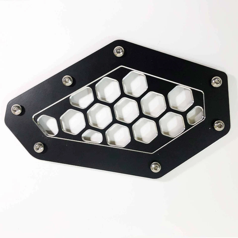 4 Piece CAN-AM X3 Custom CNC Machined Billet Aluminum Grille Insert USA BLACK - Image 4 of 4