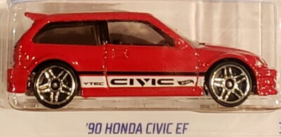 ミニカー Hot Wheels '90 HONDA CIVIC EF TH Hot Wheels '90 Honda Civic EF VARIATION pearl white, TH logo