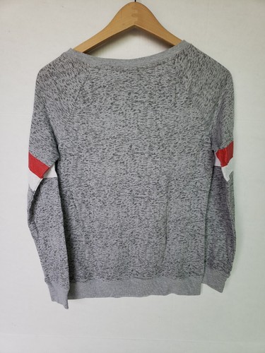 NFL TEAM APPAREL NEW ENGLAND PATRIOTS GIRL'S LONG SLEEVE SWEATSHIRT GREY 14 - Picture 8 of 8