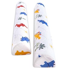 -Pack Premium Foam Bed Bumpers for Toddler, Non-Slip Bed Rails 2 Fun Dinosaur