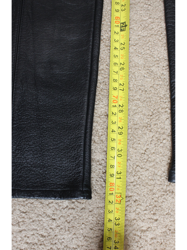 Womens Wilsons Leather Pants Black 0 Maxima Biker Motorcycle Vtg 90s Y2K Rare - Picture 18 of 24