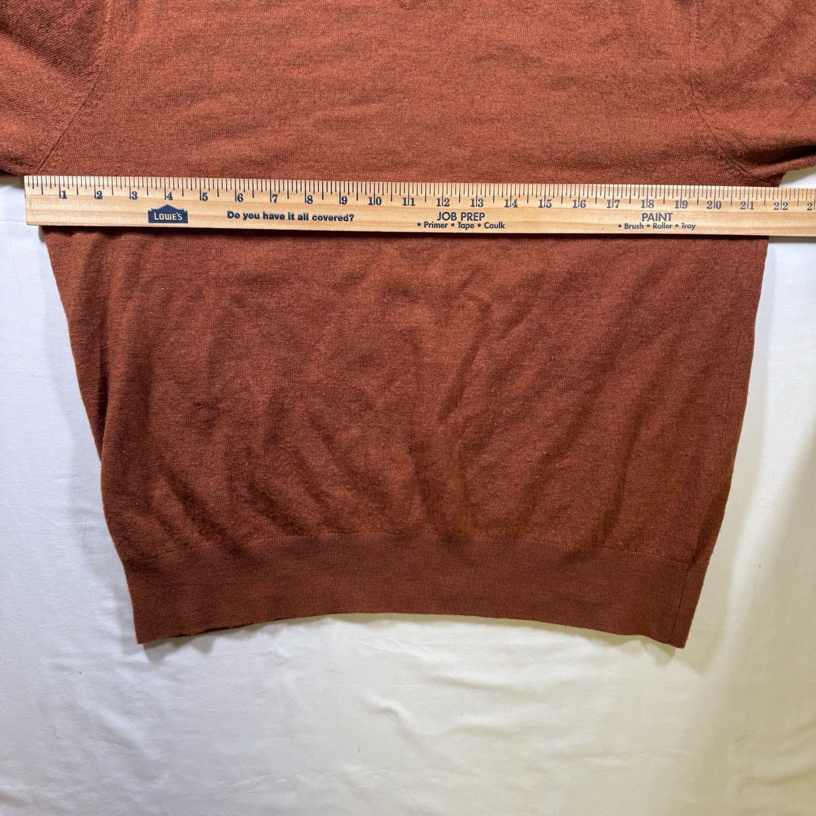 Pendleton Washable Wool Long Sleeve Orange Vneck … - image 4