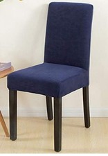 Corduroy Spandex Chair Cover Dining Chair Slipcover, Navy, Set of 4, brand new 