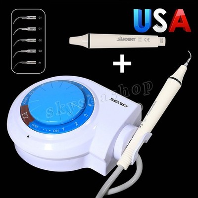 Dental Ultrasonic Scaler w/ 2 detachable Handpiece Fit Woodpecker Cavitron EMS