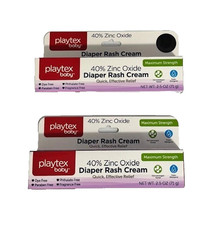 SET OF 2 Playtex Baby Diaper Rash Cream Maximum Strength Quick Effective Relief